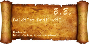 Belász Brúnó névjegykártya